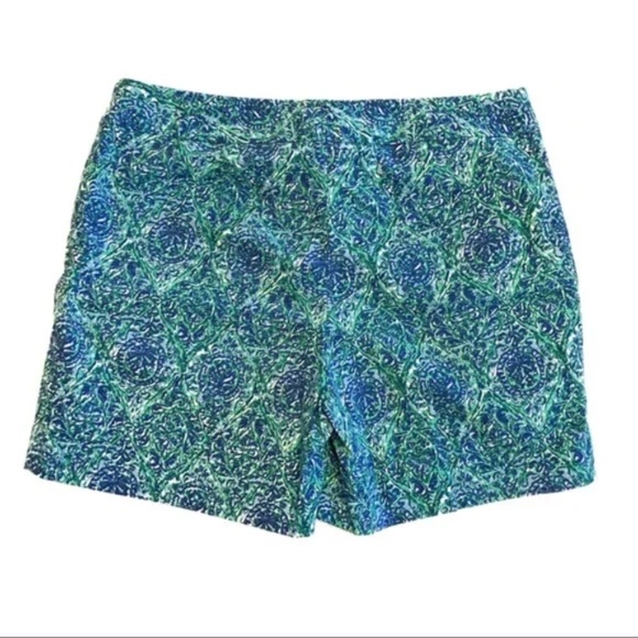 Talbots Blue Green Patterned Shorts - Picture 5 of 5